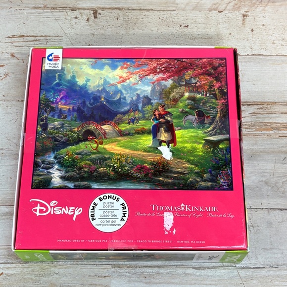 2019 MULAN Disneys Thomas Kinkade Blossoms of Love 750 Pcs Ceaco Jigsaw Puzzle - Picture 5 of 10